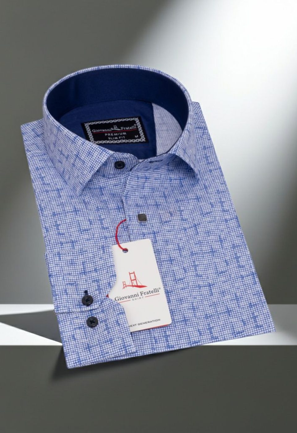 2403 CR 001 Slim Fit Uzun Kol Desenli Erkek Gömlek 3GMK312403001 - Giovanni Fratelli