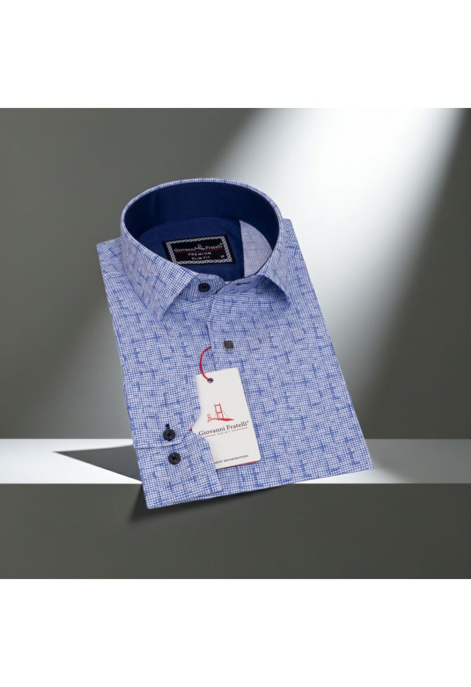 2403 CR 001 Slim Fit Uzun Kol Desenli Erkek Gömlek 3GMK312403001 - Giovanni Fratelli