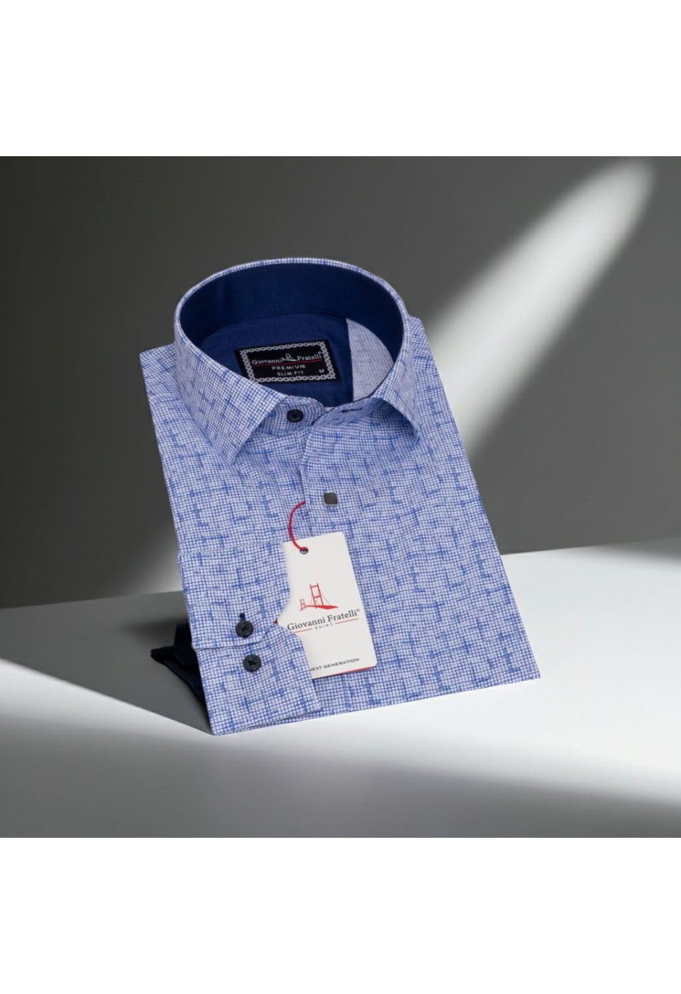 2403 CR 001 Slim Fit Uzun Kol Desenli Erkek Gömlek 3GMK312403001 - Giovanni Fratelli