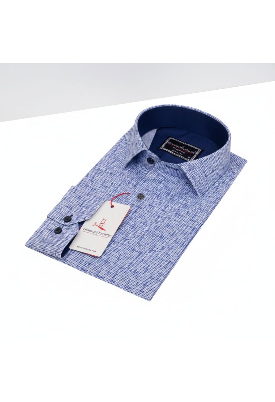 2403 CR 001 Slim Fit Uzun Kol Desenli Erkek Gömlek 3GMK312403001 - Giovanni Fratelli