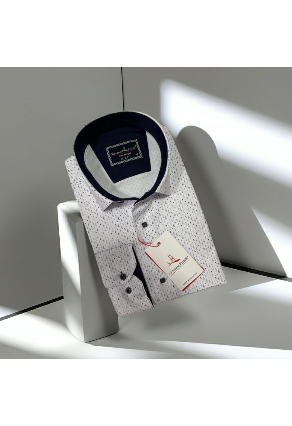 2437 CR 001 Slim Fit Uzun Kol Desenli Erkek Gömlek 3GMK312437001 - Giovanni Fratelli