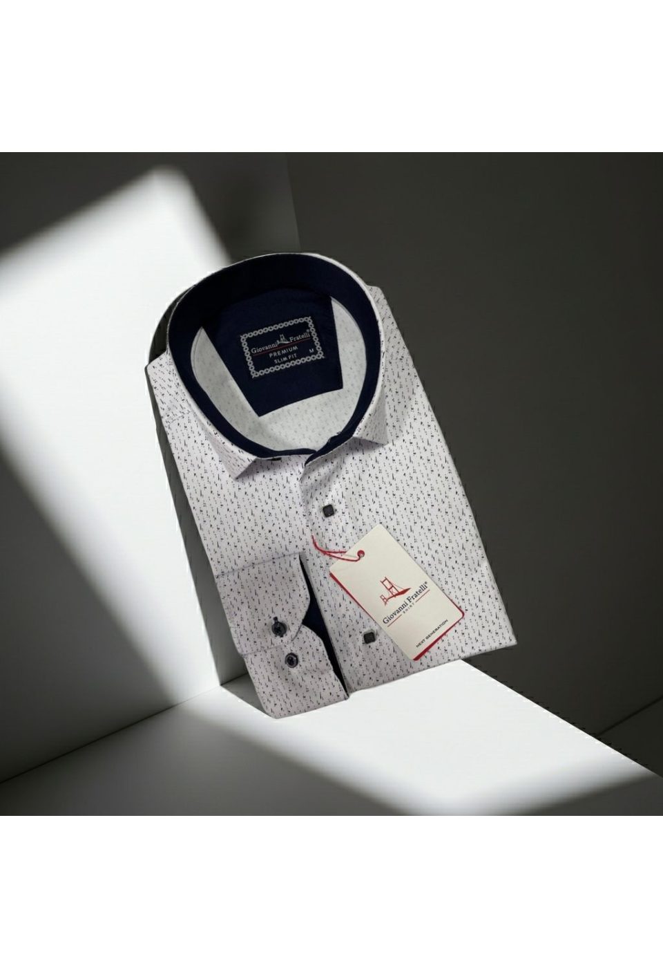 2437 CR 001 Slim Fit Uzun Kol Desenli Erkek Gömlek 3GMK312437001 - Giovanni Fratelli