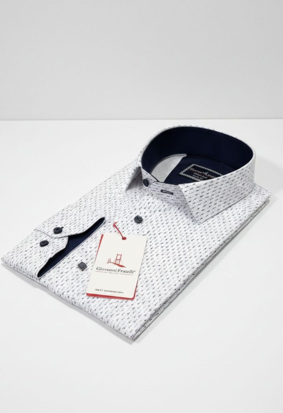 Slim Fit Uzun Kol Desenli Erkek Gömlek 3GMK312437001