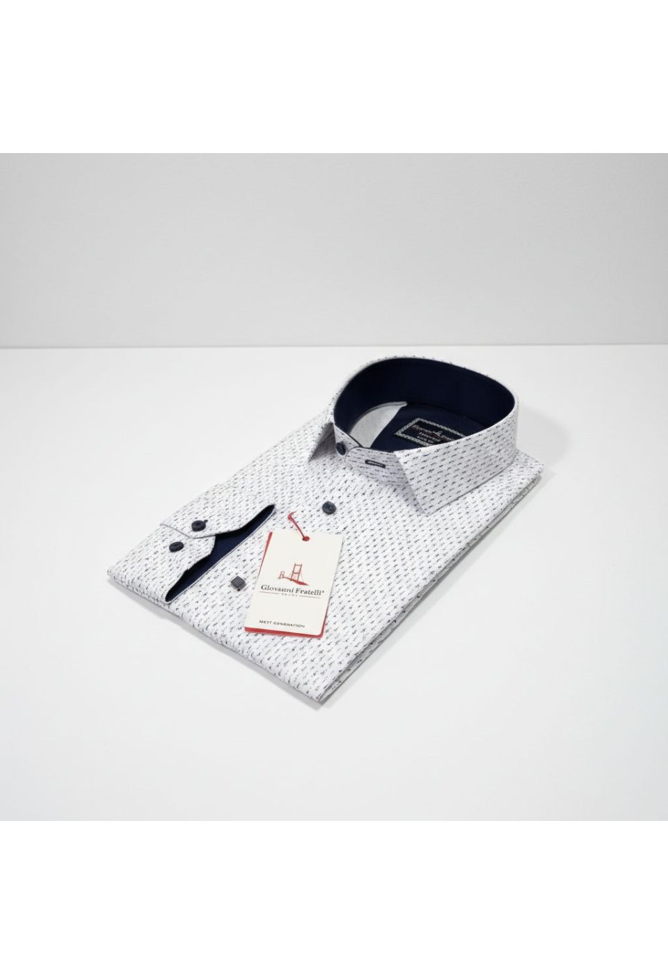 2437 CR 001 Slim Fit Uzun Kol Desenli Erkek Gömlek 3GMK312437001 - Giovanni Fratelli