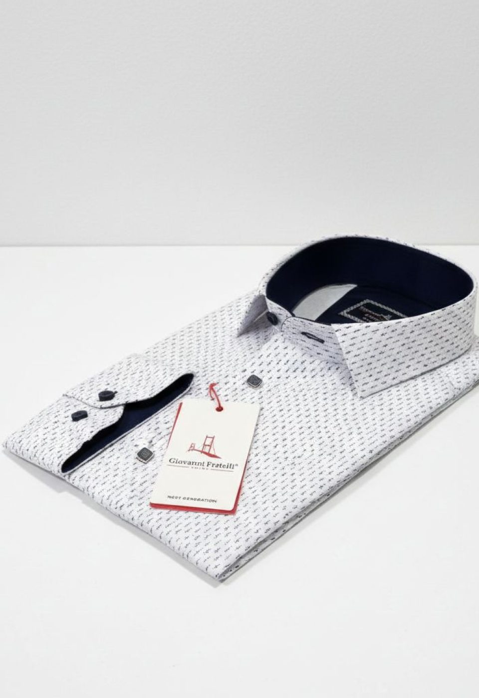 2437 CR 001 Slim Fit Uzun Kol Desenli Erkek Gömlek 3GMK312437001 - Giovanni Fratelli