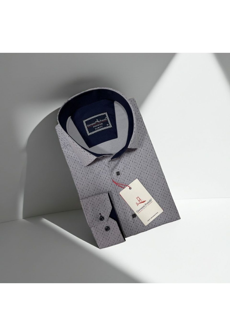 2437 CR 002 Slim Fit Uzun Kol Desenli Erkek Gömlek 3GMK312437002 - Giovanni Fratelli