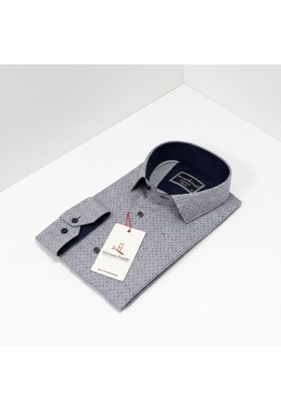 2437 CR 002 Slim Fit Uzun Kol Desenli Erkek Gömlek 3GMK312437002 - Giovanni Fratelli