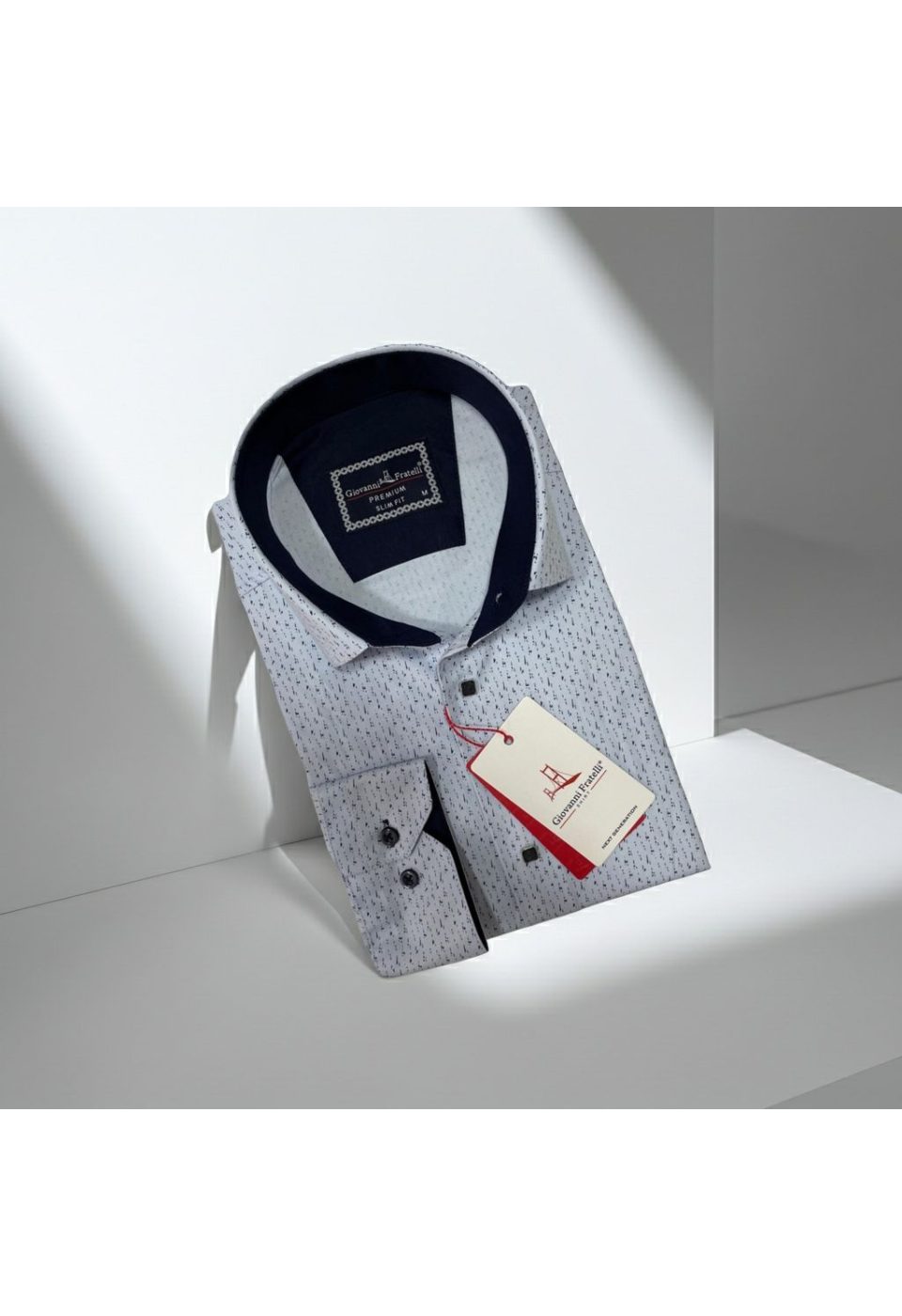 2437 CR 003 Slim Fit Uzun Kol Desenli Erkek Gömlek 3GMK312437003 - Giovanni Fratelli