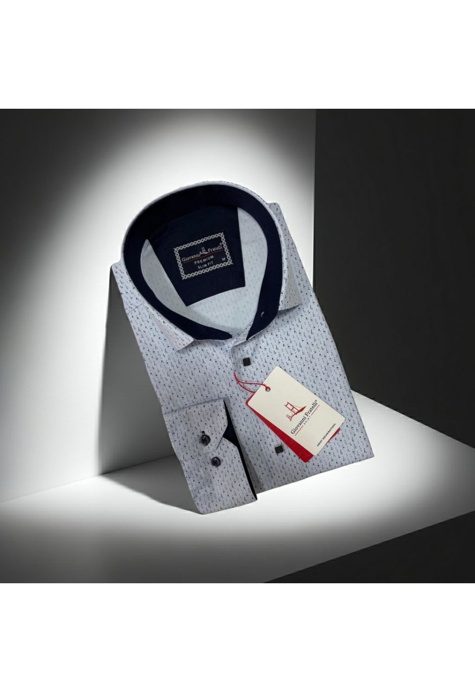 2437 CR 003 Slim Fit Uzun Kol Desenli Erkek Gömlek 3GMK312437003 - Giovanni Fratelli
