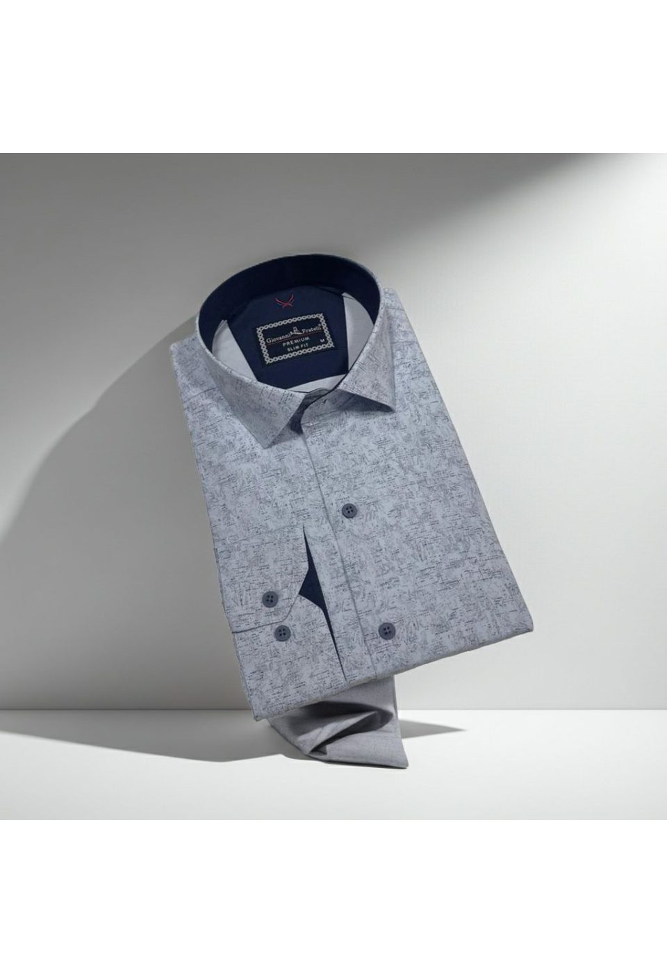Slim Fit Uzun Kol Desenli Erkek Gömlek 3GMK312440003 - Giovanni Fratelli
