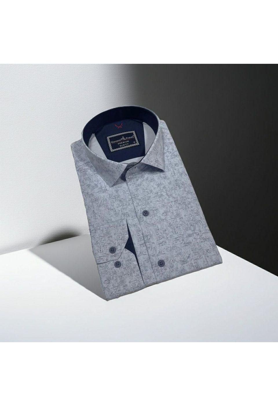 Slim Fit Uzun Kol Desenli Erkek Gömlek 3GMK312440003 - Giovanni Fratelli