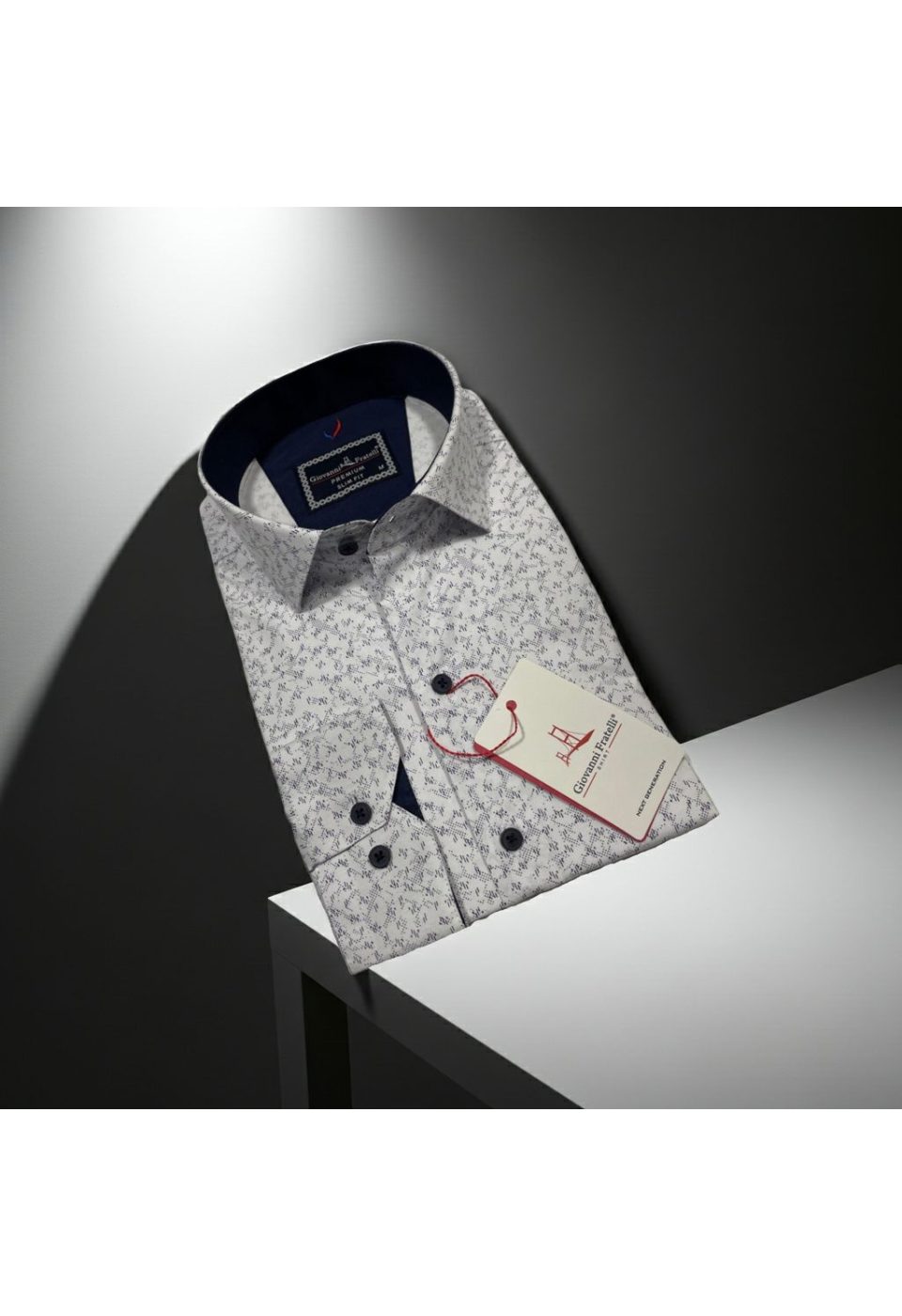 2441 CR 001 Slim Fit Uzun Kol Desenli Erkek Gömlek 3GMK312441001 - Giovanni Fratelli