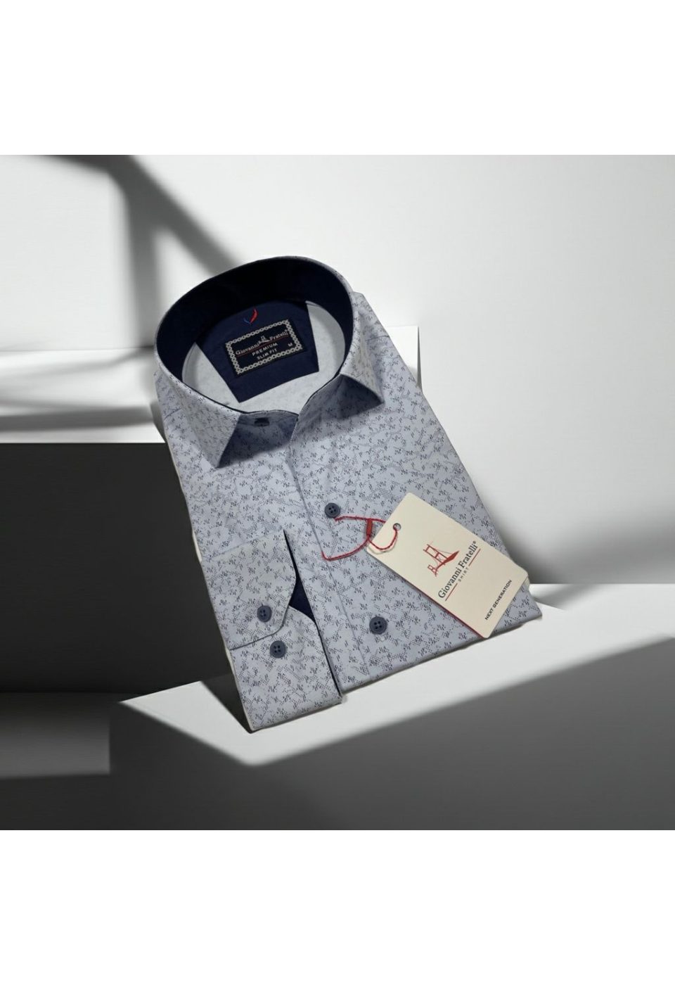 2441 CR 003 Slim Fit Uzun Kol Desenli Erkek Gömlek 3GMK312441003 - Giovanni Fratelli