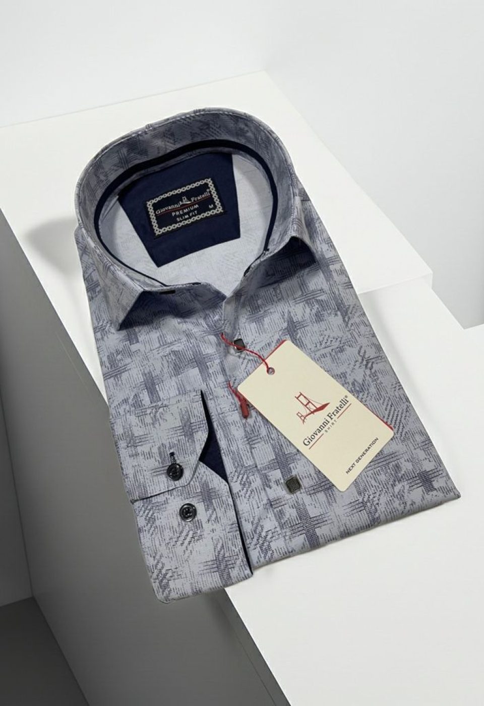Slim Fit Uzun Kol Desenli Erkek Gömlek 3GMK312443003 Slim Fit Uzun Kol Desenli Erkek Gömlek 3GMK312443003