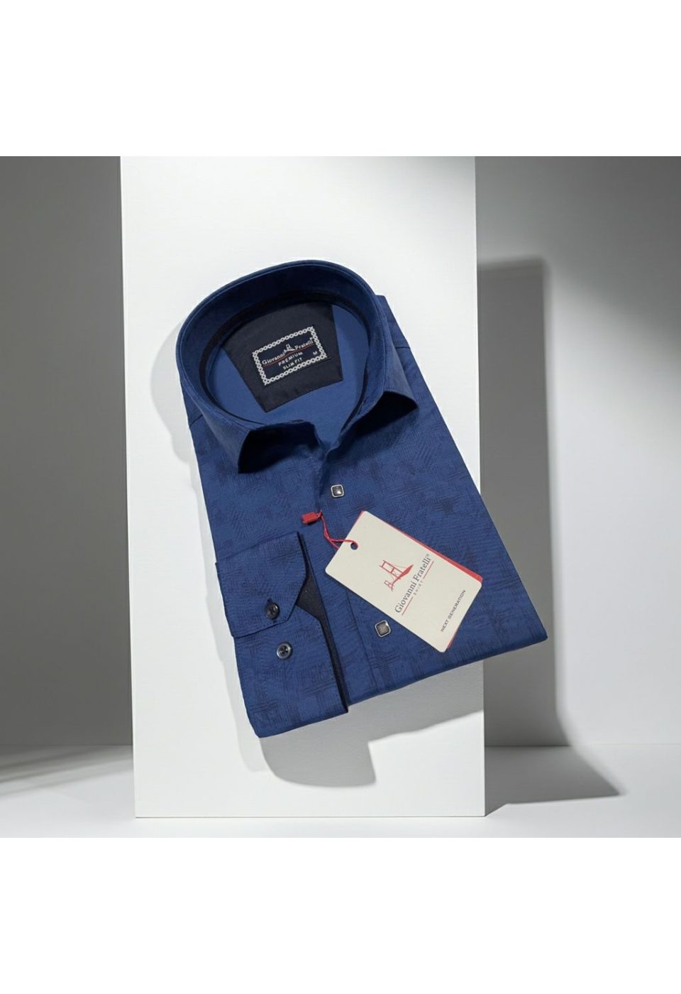 Slim Fit Uzun Kol Desenli Erkek Gömlek 3GMK312443004 - Giovanni Fratelli