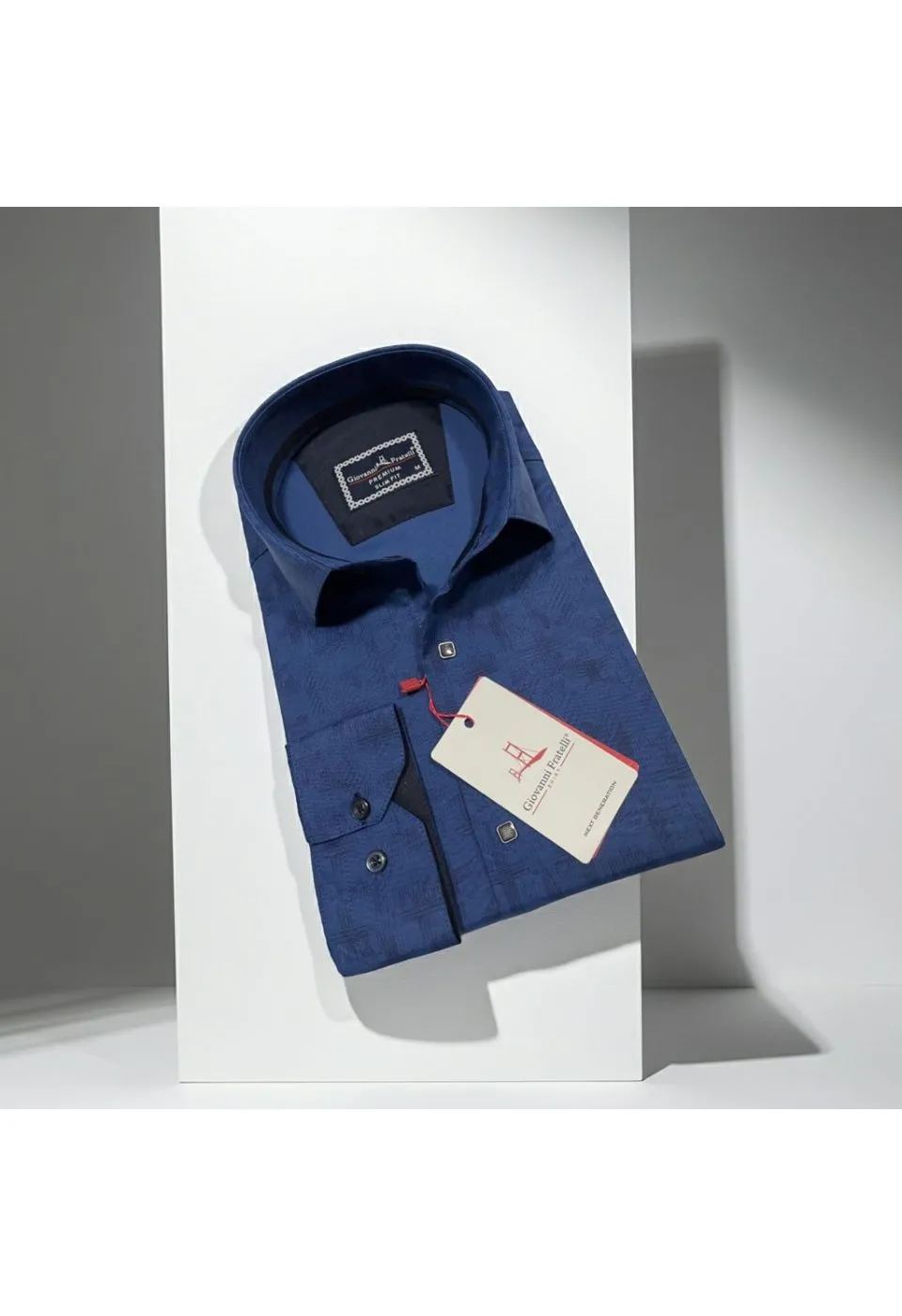 Slim Fit Uzun Kol Desenli Erkek Gömlek 3GMK312443004 - Giovanni Fratelli