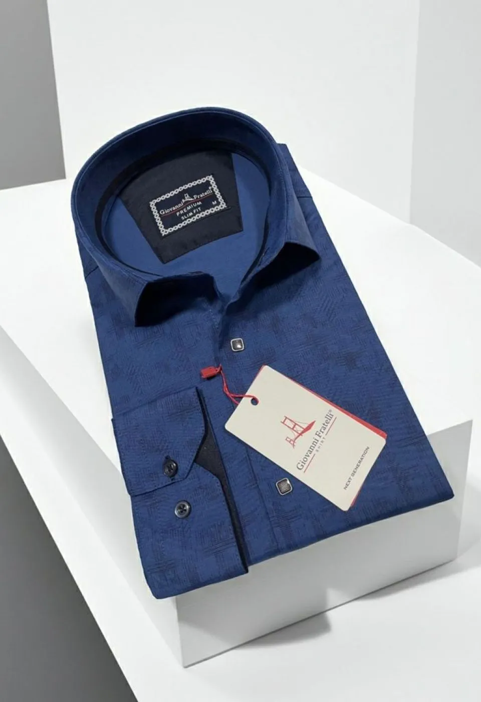Slim Fit Uzun Kol Desenli Erkek Gömlek 3GMK312443004 - Giovanni Fratelli