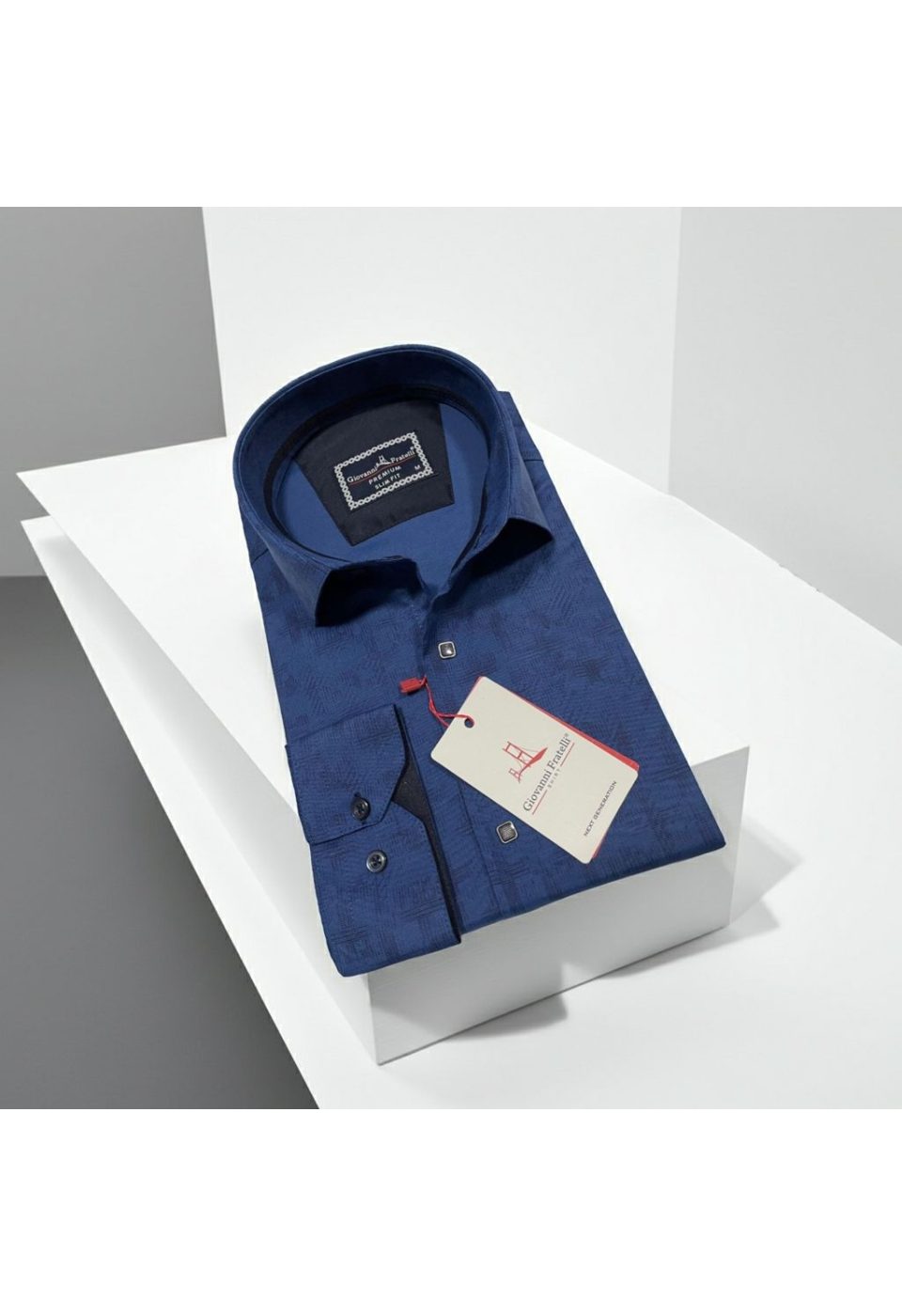 Slim Fit Uzun Kol Desenli Erkek Gömlek 3GMK312443004 - Giovanni Fratelli