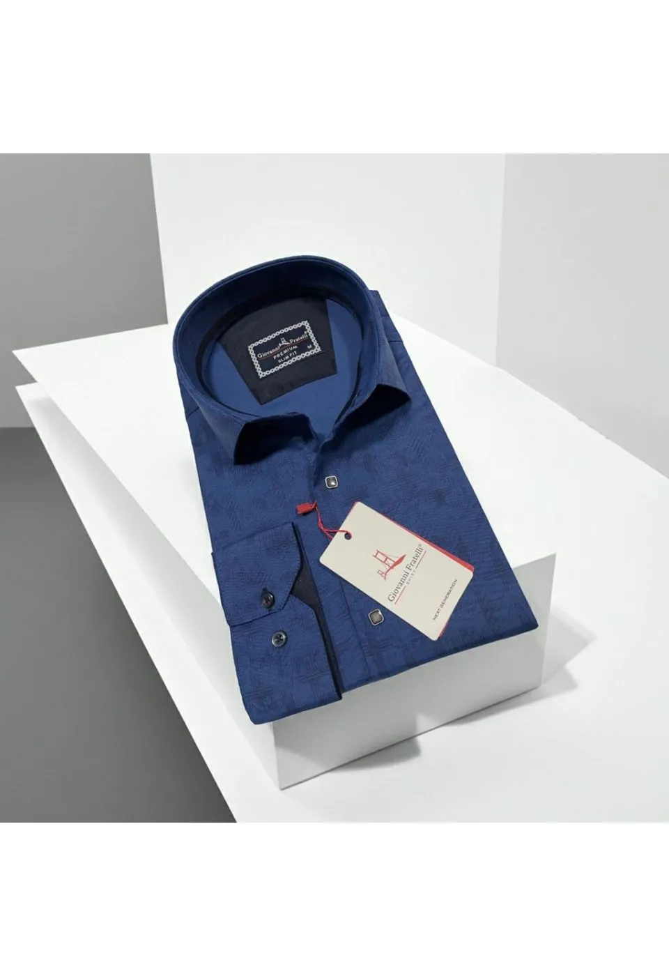 Slim Fit Uzun Kol Desenli Erkek Gömlek 3GMK312443004 - Giovanni Fratelli