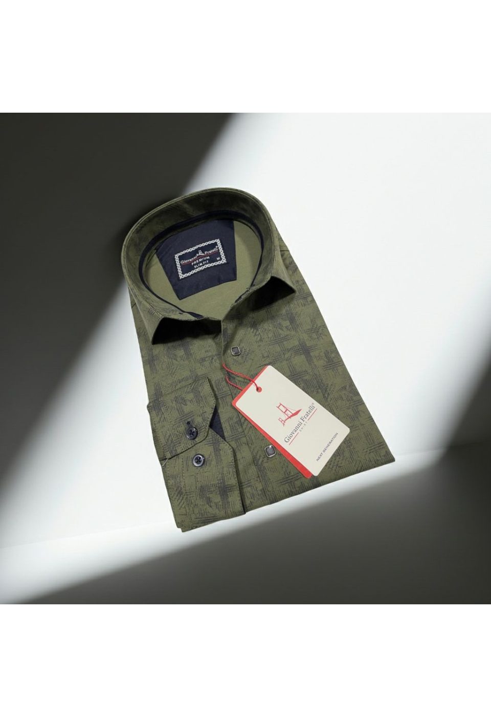 Slim Fit Uzun Kol Desenli Erkek Gömlek 3GMK312443005 - Giovanni Fratelli