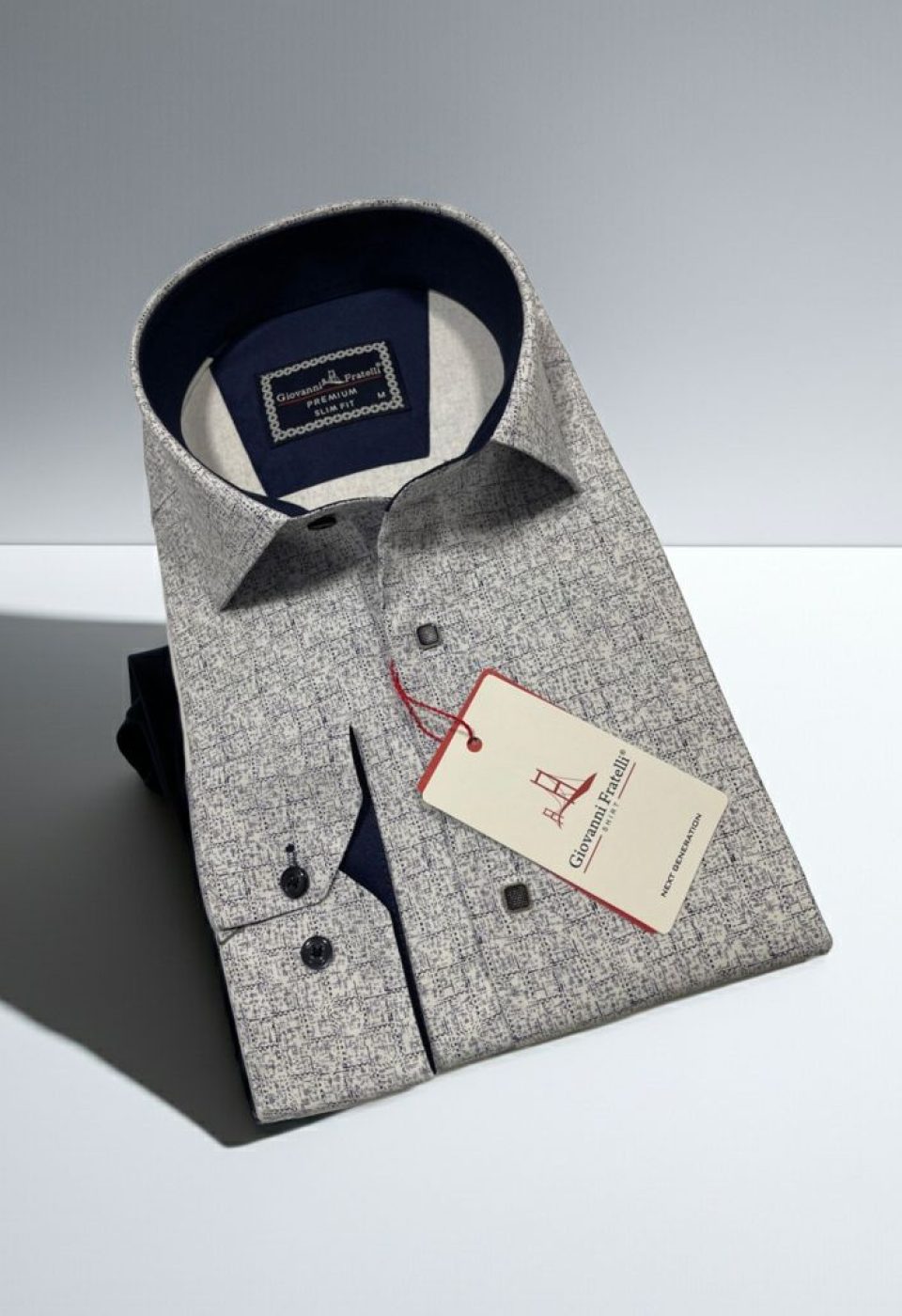 Slim Fit Uzun Kol Desenli Erkek Gömlek 3GMK312444001 Slim Fit Uzun Kol Desenli Erkek Gömlek 3GMK312444001
