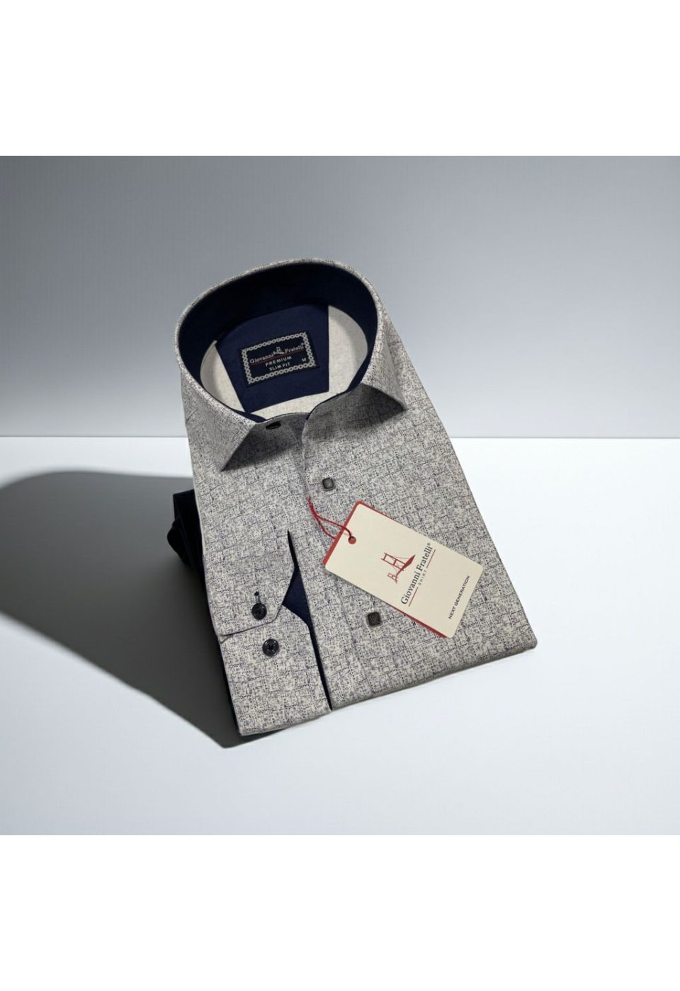 Slim Fit Uzun Kol Desenli Erkek Gömlek 3GMK312444001 - Giovanni Fratelli