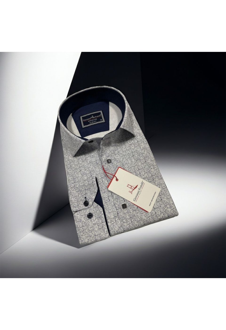 Slim Fit Uzun Kol Desenli Erkek Gömlek 3GMK312444001 - Giovanni Fratelli