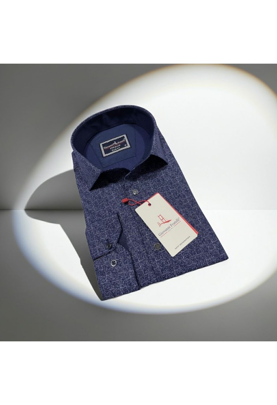 Slim Fit Uzun Kol Desenli Erkek Gömlek 3GMK312444002 - Giovanni Fratelli