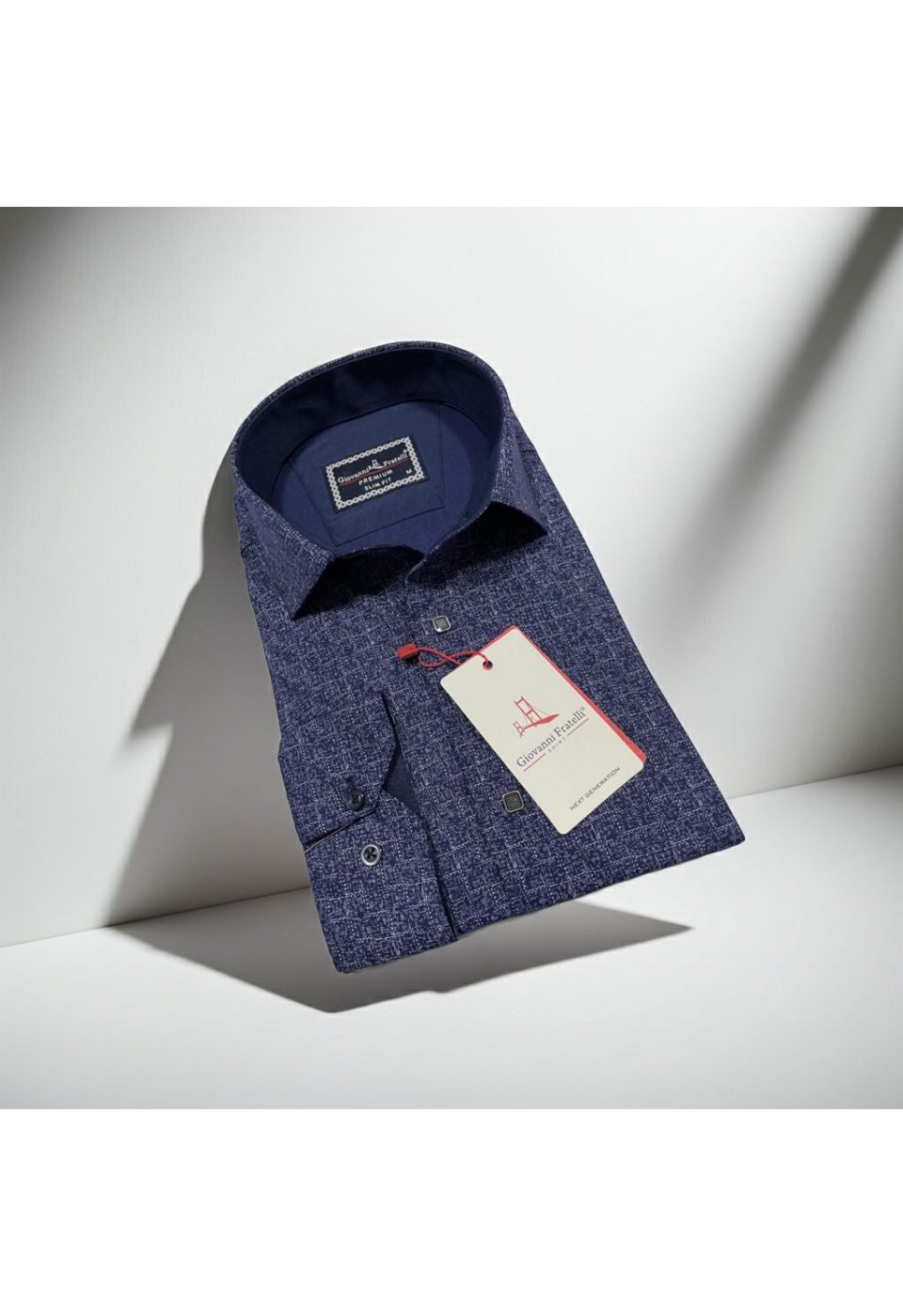 Slim Fit Uzun Kol Desenli Erkek Gömlek 3GMK312444002 - Giovanni Fratelli