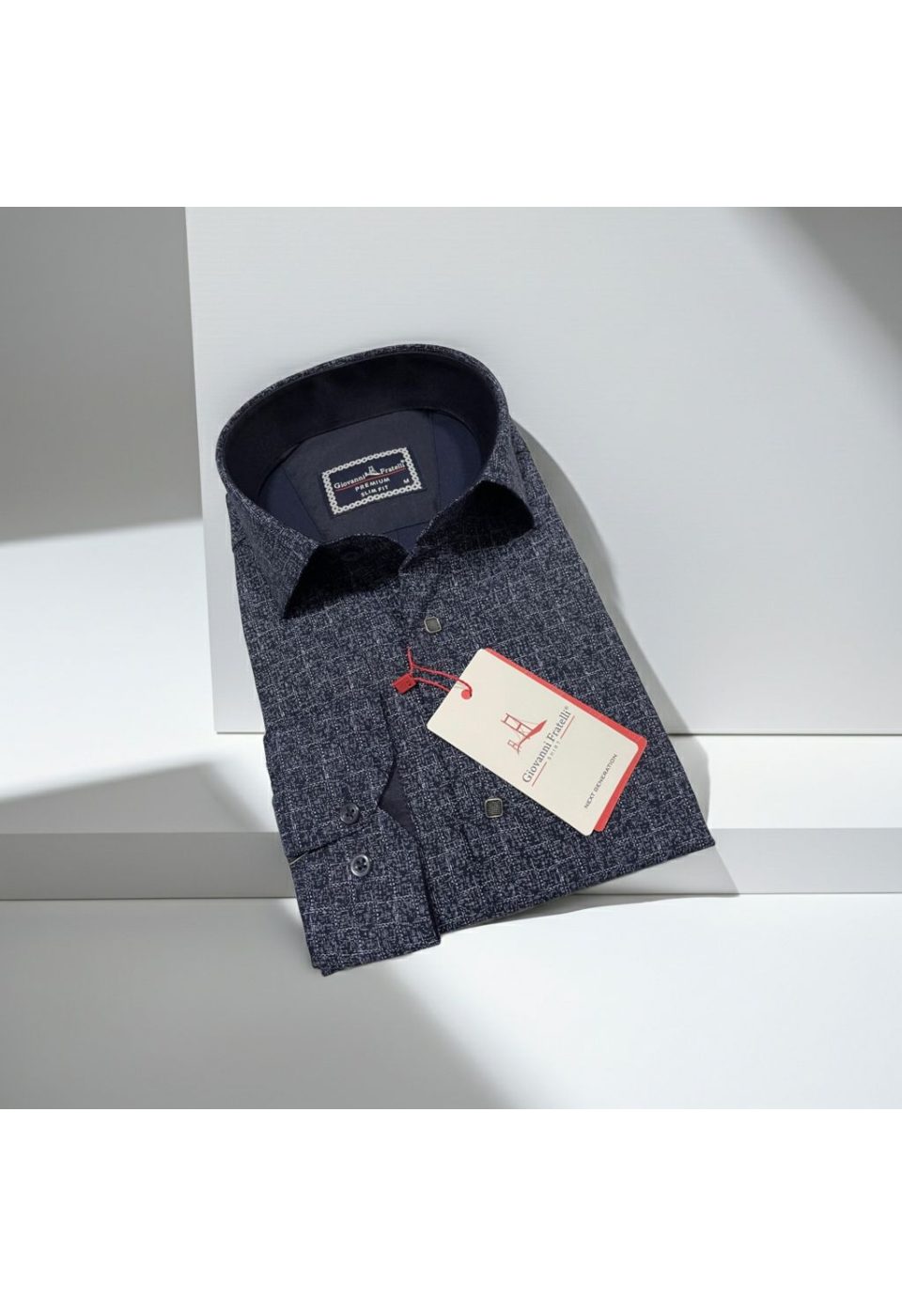 2444 CR 004 Slim Fit Uzun Kol Desenli Erkek Gömlek 3GMK312444004 - Giovanni Fratelli