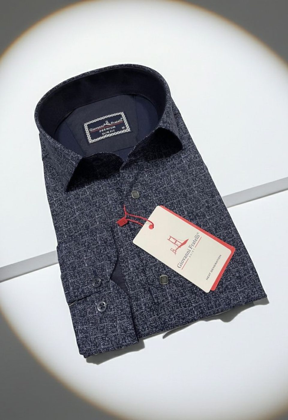 2444 CR 004 Slim Fit Uzun Kol Desenli Erkek Gömlek 3GMK312444004 - Giovanni Fratelli