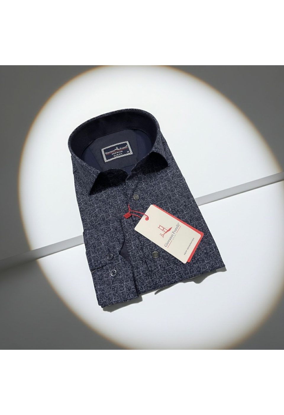 2444 CR 004 Slim Fit Uzun Kol Desenli Erkek Gömlek 3GMK312444004 - Giovanni Fratelli