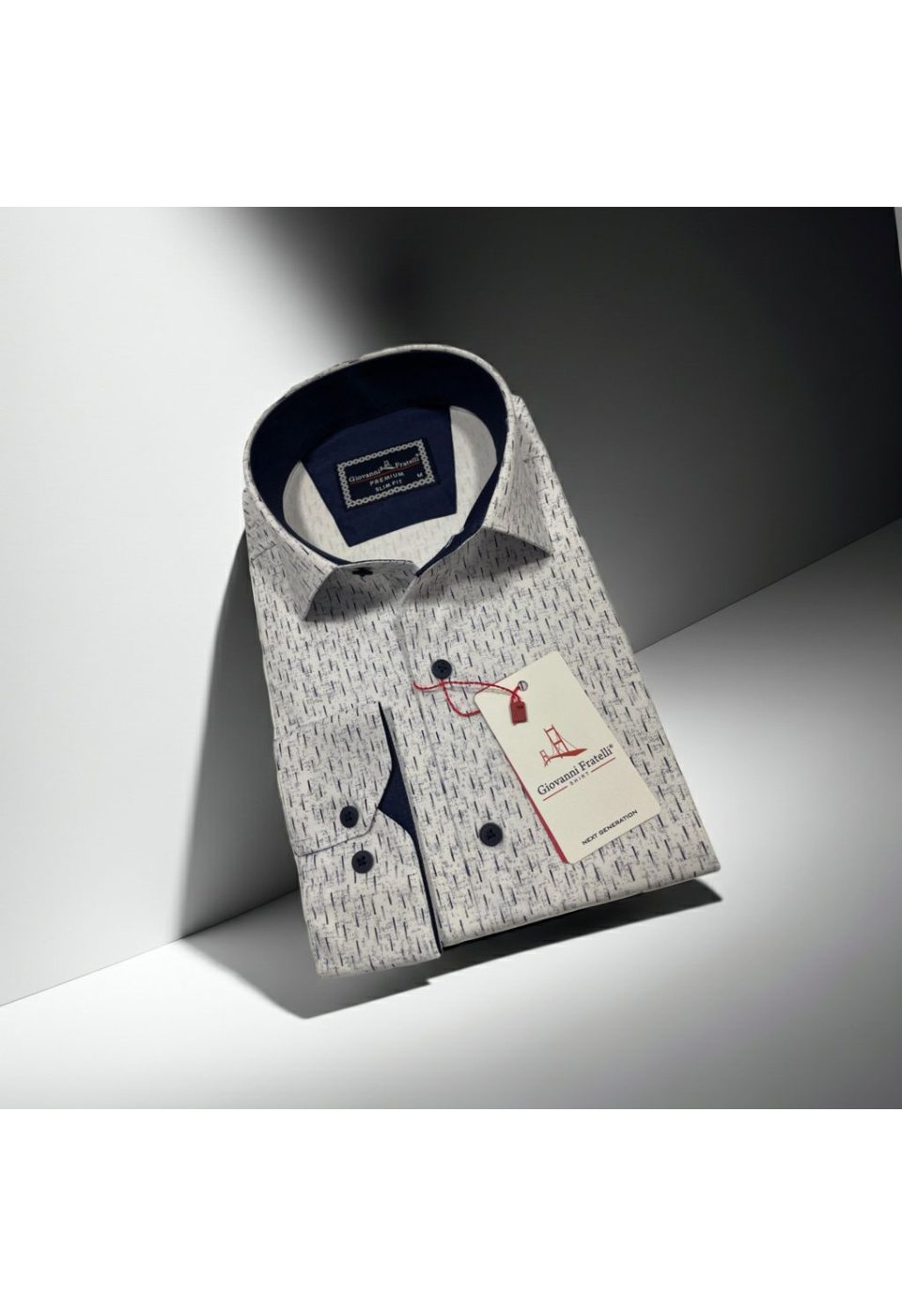 Slim Fit Uzun Kol Desenli Erkek Gömlek 3GMK312446001 - Giovanni Fratelli