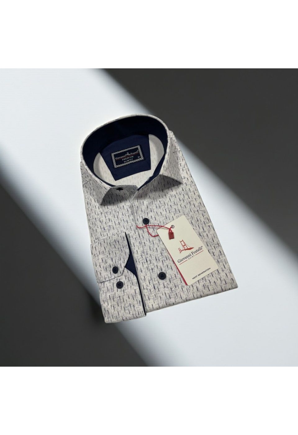 Slim Fit Uzun Kol Desenli Erkek Gömlek 3GMK312446001 - Giovanni Fratelli
