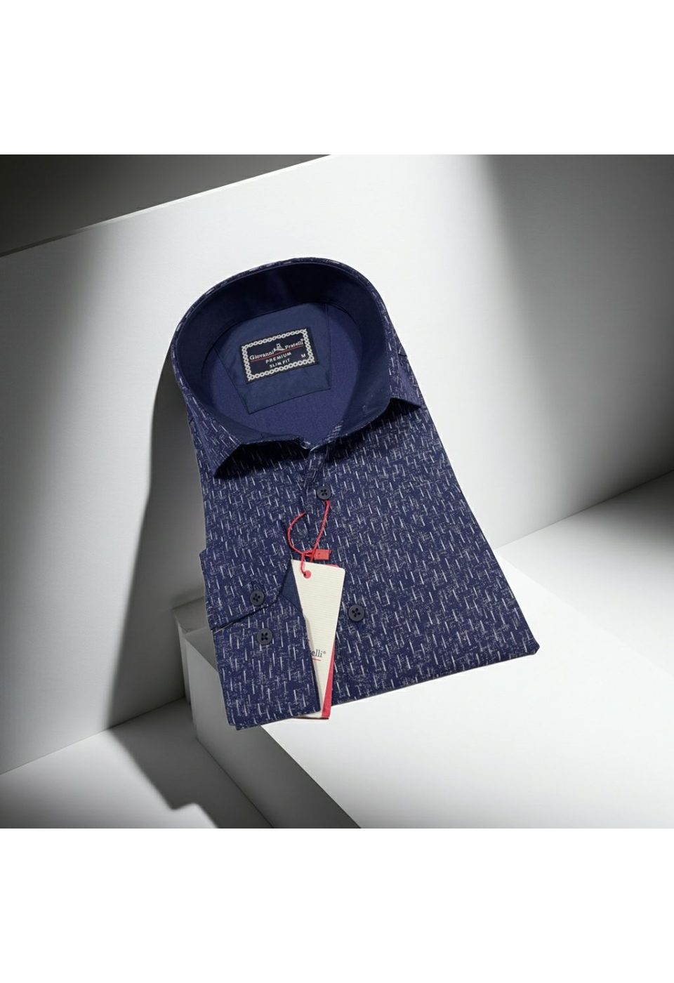 Slim Fit Uzun Kol Desenli Erkek Gömlek 3GMK312446002 - Giovanni Fratelli