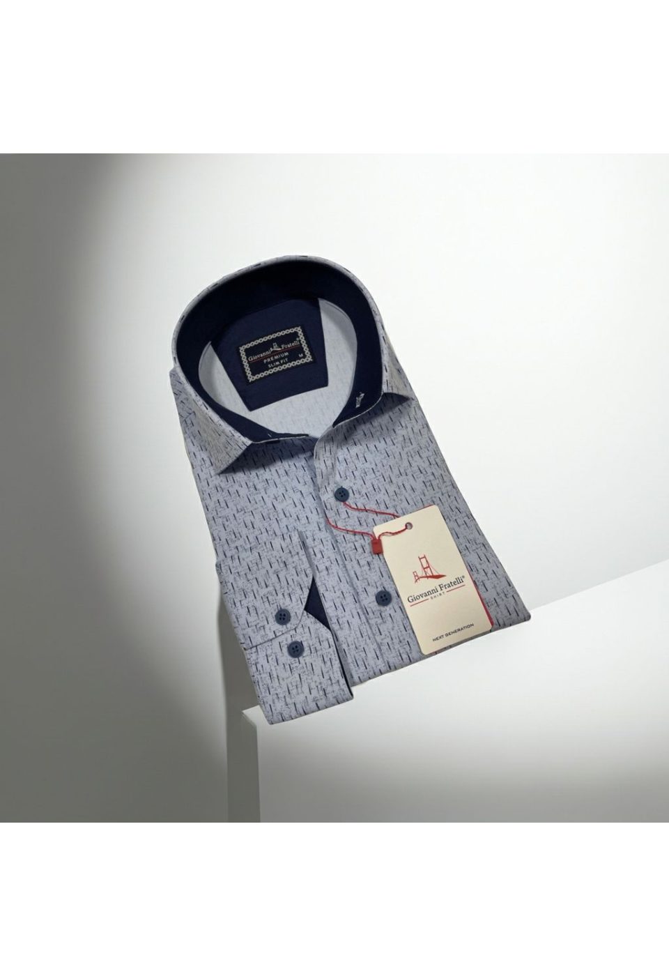 2446 CR 003 Slim Fit Uzun Kol Desenli Erkek Gömlek 3GMK312446003 - Giovanni Fratelli