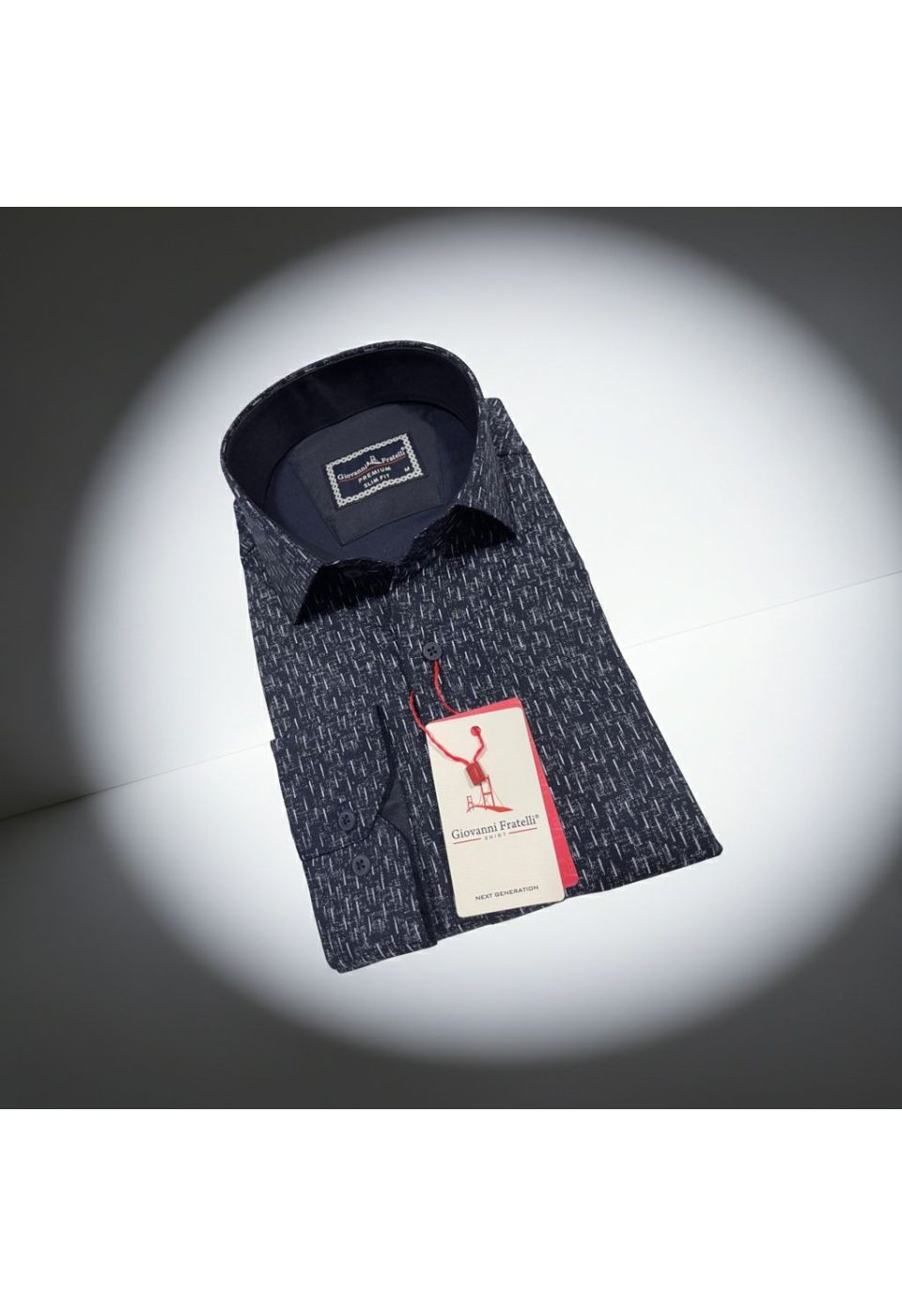 Slim Fit Uzun Kol Desenli Erkek Gömlek 3GMK312446004 - Giovanni Fratelli