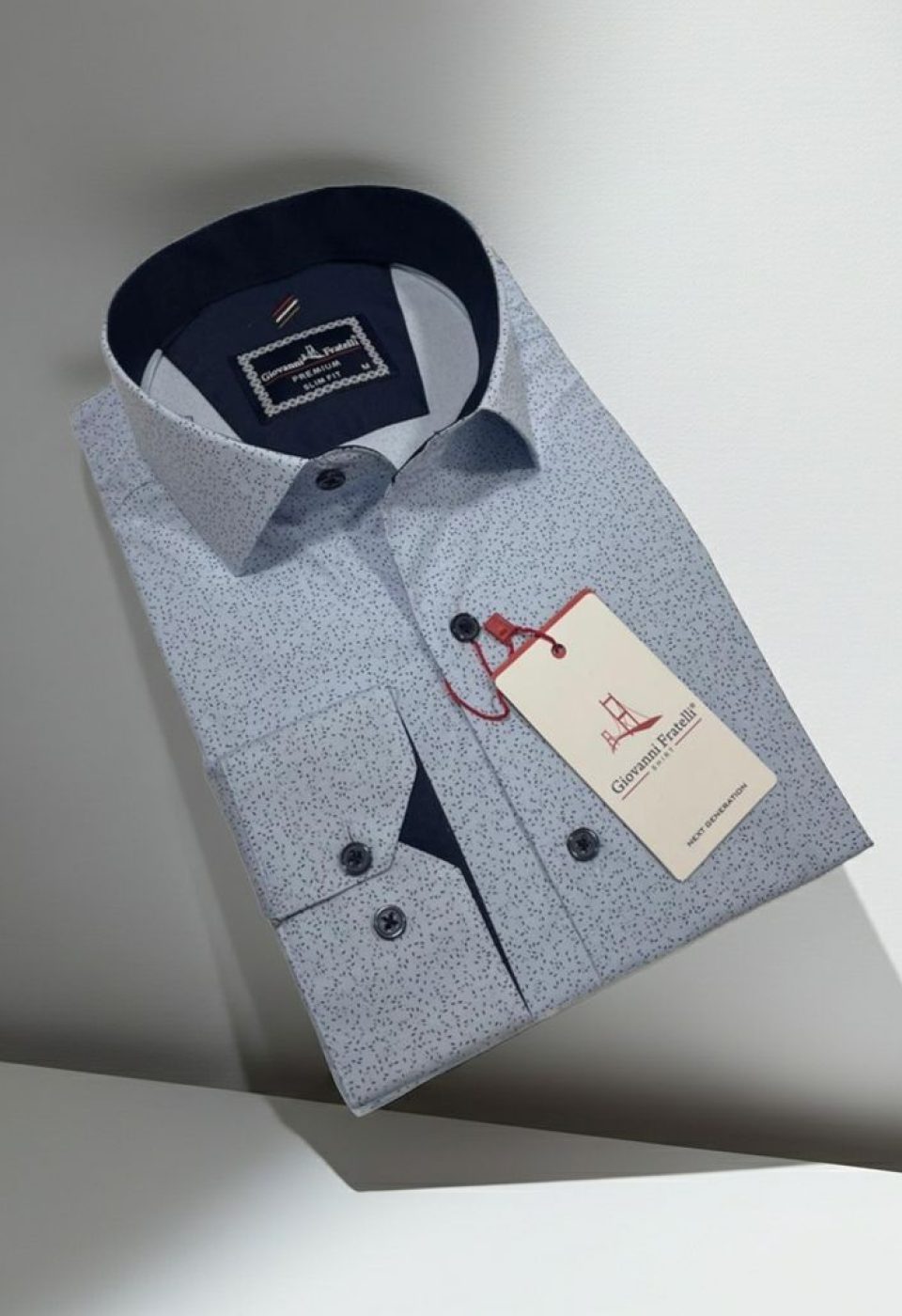 Slim Fit Uzun Kol Desenli Erkek Gömlek3GMK312452002 - Giovanni Fratelli