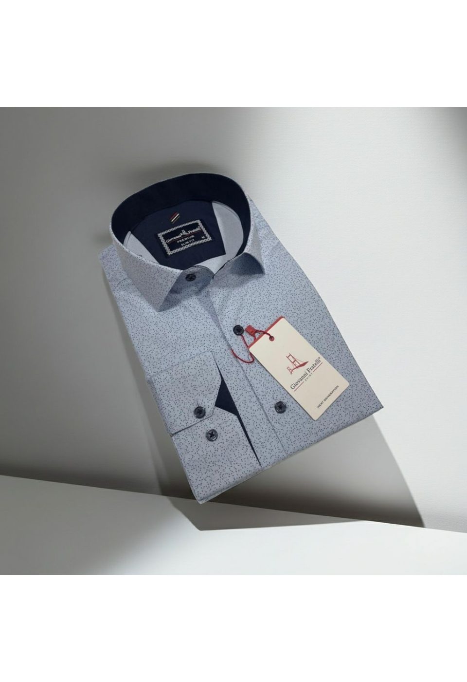 Slim Fit Uzun Kol Desenli Erkek Gömlek3GMK312452002 - Giovanni Fratelli