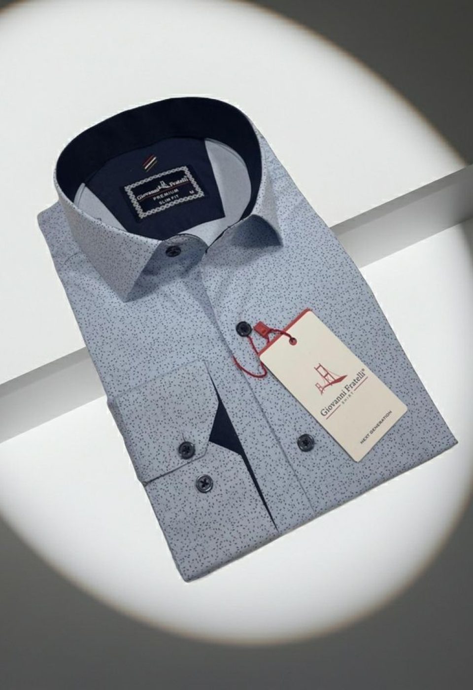 Slim Fit Uzun Kol Desenli Erkek Gömlek3GMK312452002
