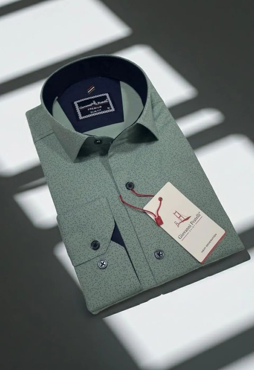 Slim Fit Uzun Kol Desenli Erkek Gömlek3GMK312452004