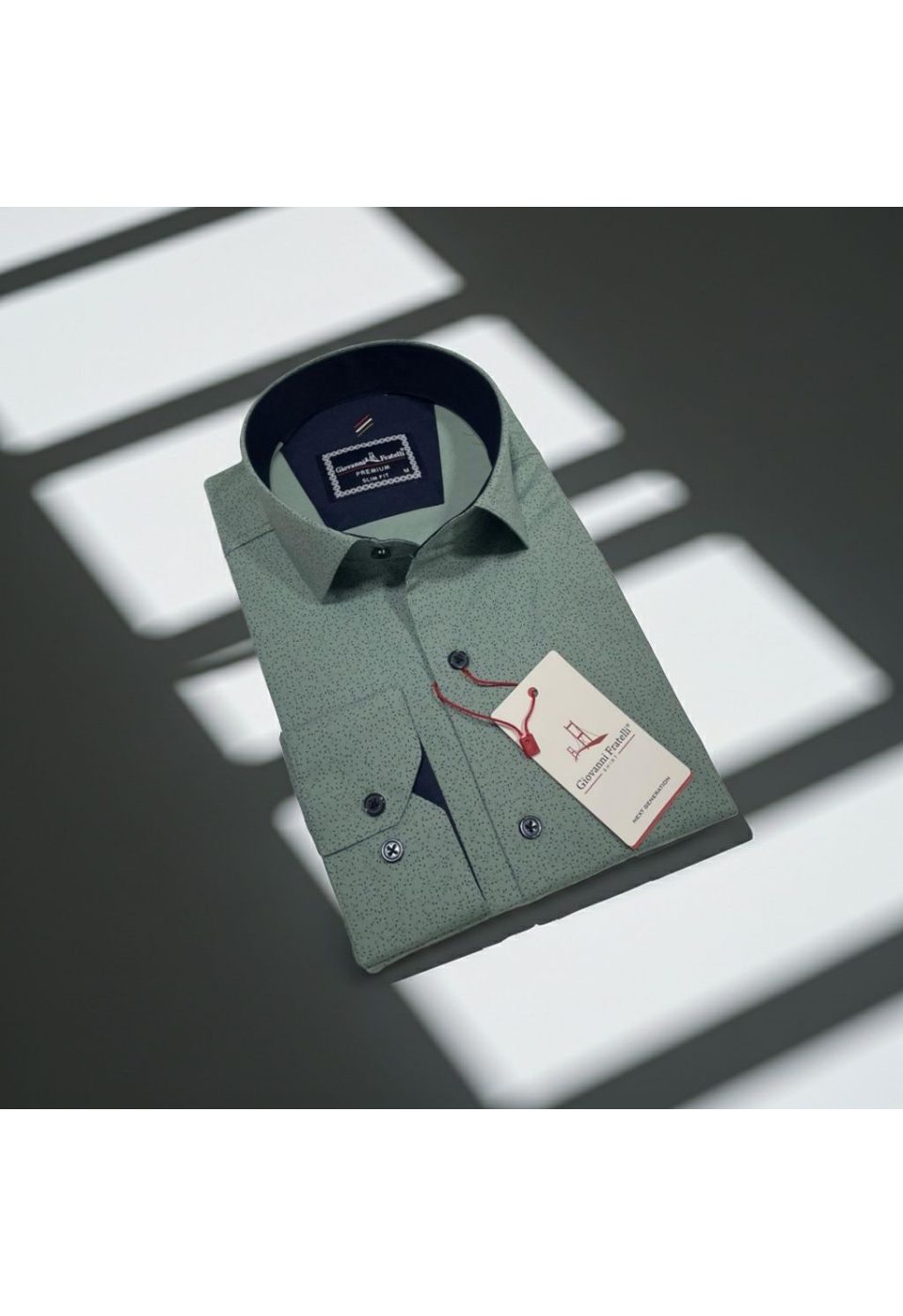 Slim Fit Uzun Kol Desenli Erkek Gömlek3GMK312452004 - Giovanni Fratelli