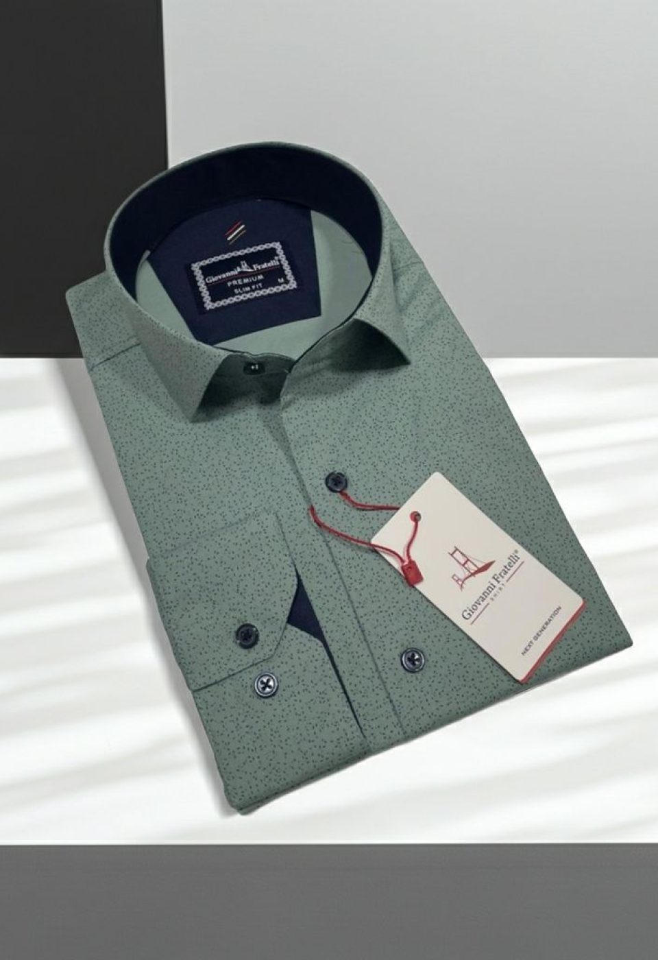Slim Fit Uzun Kol Desenli Erkek Gömlek3GMK312452004
