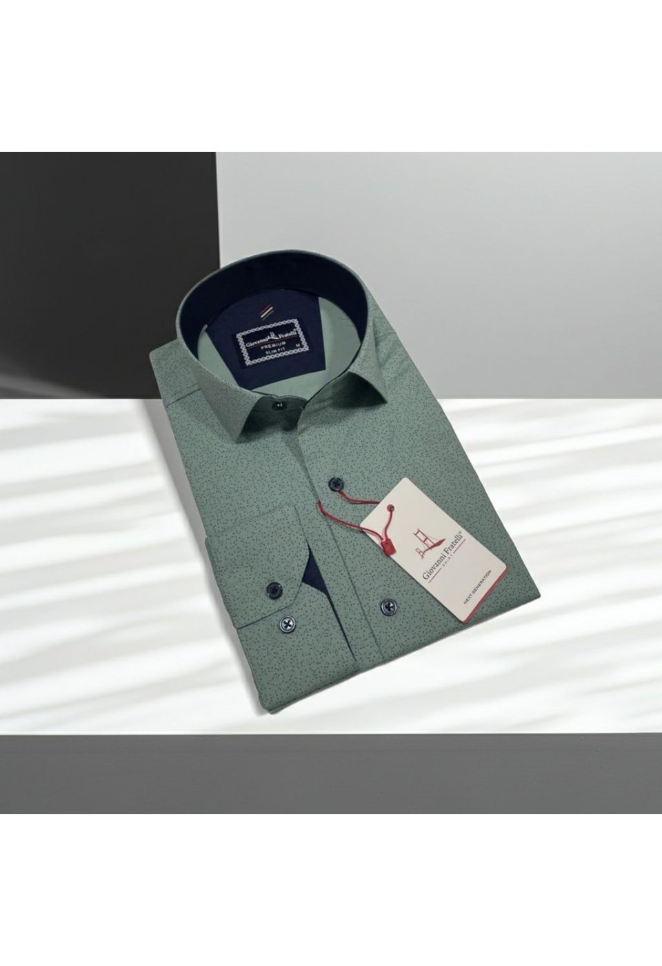 Slim Fit Uzun Kol Desenli Erkek Gömlek3GMK312452004 - Giovanni Fratelli