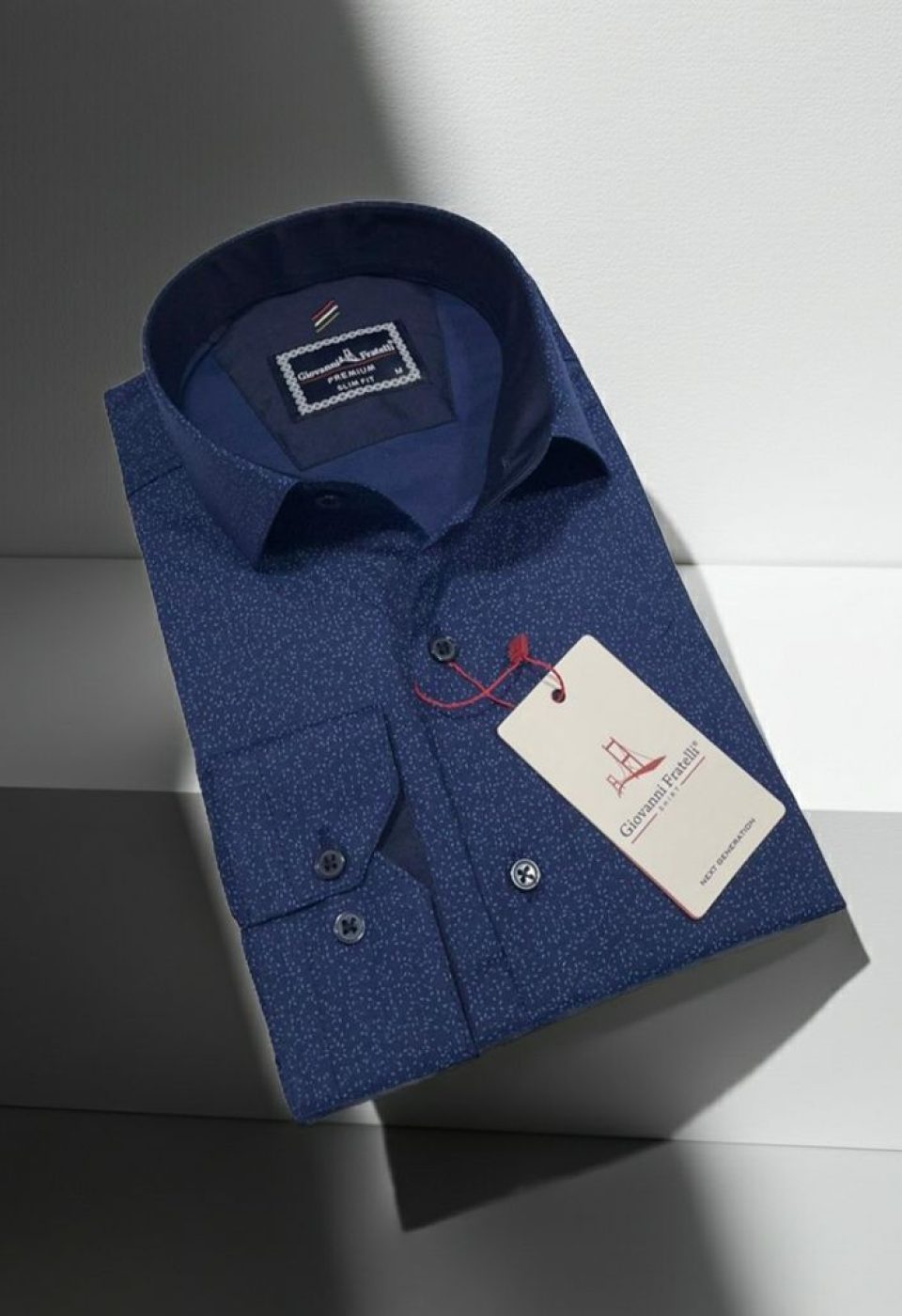 Slim Fit Uzun Kol Desenli Erkek Gömlek3GMK312452005 - Giovanni Fratelli
