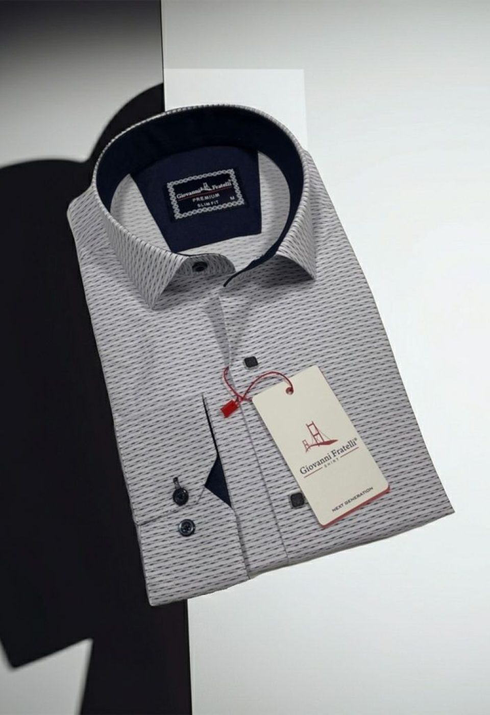 Slim Fit Uzun Kol Desenli Erkek Gömlek 3GMK312455001 - Giovanni Fratelli