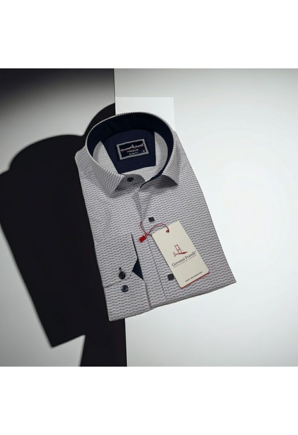 Slim Fit Uzun Kol Desenli Erkek Gömlek 3GMK312455001 - Giovanni Fratelli
