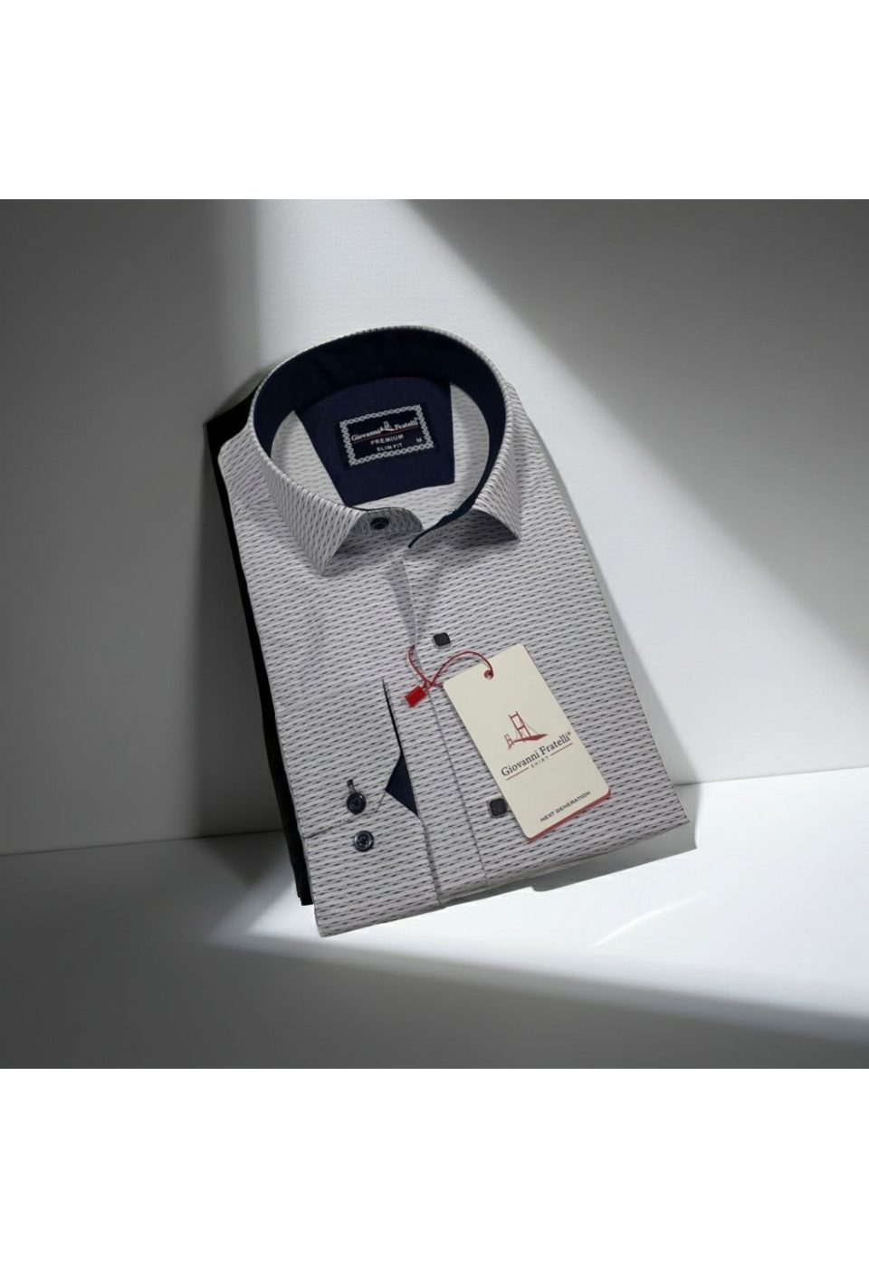 Slim Fit Uzun Kol Desenli Erkek Gömlek 3GMK312455001 - Giovanni Fratelli