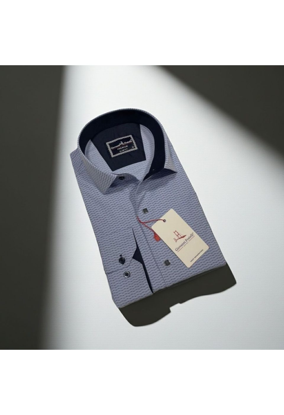 Slim Fit Uzun Kol Desenli Erkek Gömlek 3GMK312455002 - Giovanni Fratelli