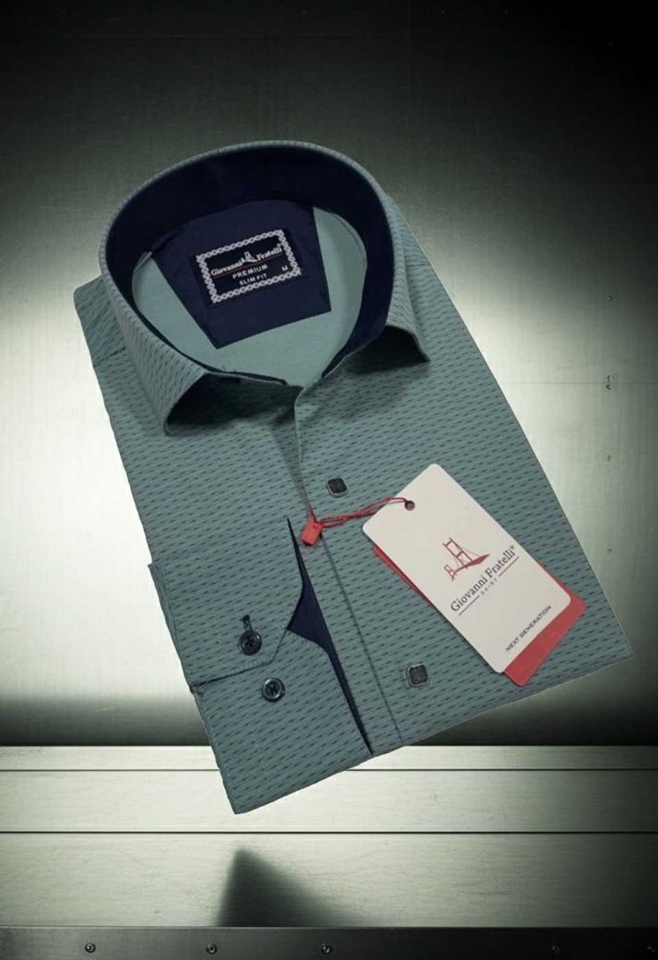 Slim Fit Uzun Kol Desenli Erkek Gömlek 3GMK312455003 - Giovanni Fratelli